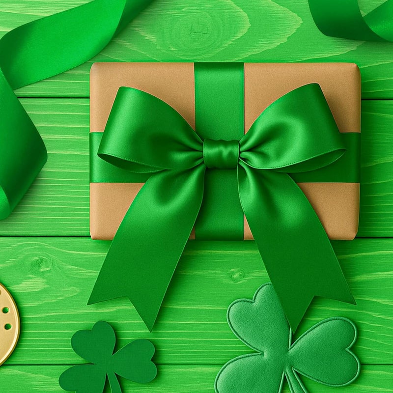 Fullive 1 1/2 Inch Green Ribbon, 30 Yards Green Ribbon for Gift Wrapping for St. Patrick's Day Party Favors, Polyester Christmas Ribbon for Christmas Decorations Wrapping Bouquet Floral Arrangements - Image 5